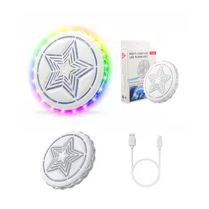 Star-Shape Magnetic LED Car Interior Roof Light, USB Rechargeable Wireless Ambient Dome Lamp with Music Sync for Vehicles