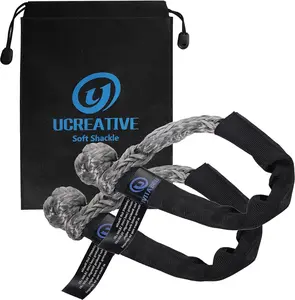 2 Pack Synthetic Soft Shackle 1/2 Inch X 22 Inch (56,000Lbs Breaking Strength) MULTIPLE COLOR OPTIONS