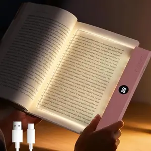 Two-in-One LED Tablet Reading Light and Night Light - USB Charging, Eye-Protecting, Adjustable Brightness and Color Temperature, Automatic Timer, Soft Night Light Bedroom Use