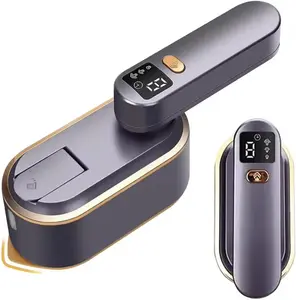 Travel Steamer for Clothes, 2 in 1 Travel Steam Iron, Clothes Steamer Handheld with 150ml Water Tank, 30 seconds Fast Heating, Quick Wrinkle Removal, LCD Display,Ceramic Heating Panel