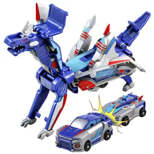 Transforming Dinosaur Car Toy 2 Cars Crash Change into Dinosaur Robot Fun Gift for Kids