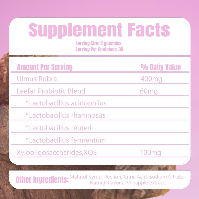 LEEFAR Her Juicy Feminine Probiotics Gummies- All in One Solution with Slippery Elm and Prebiotics&Lactobacillus Probiotic Blend for Women's pH Balance and Dryness - Hawaiian Pineapple Gummies 60 Counts Women's Probiotics