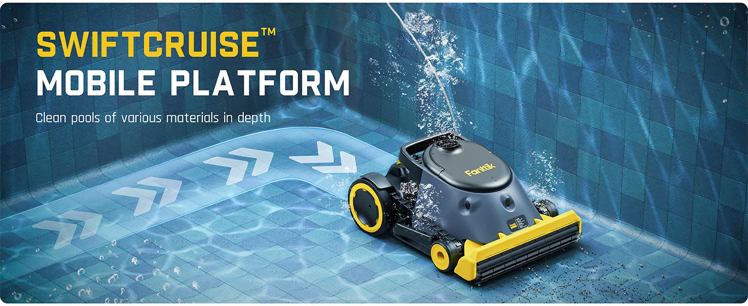 Fanttik Aero X Horizontal Waterline Cleaning, 4X Efficiency, 6H Working Time Cordless Robotic Pool Vacuum Cleaner, Clean Waterline, Wall, Floor, up to 5382 sq.ft, APP & Remote Control Fanttik Aero X Horizontal Waterline Cleaning, 4X Efficiency, 6H Working Time Cordless Robotic Pool Vacuum Cleaner, Clean Waterline, Wall, Floor, up to 5382 sq.ft, APP & Remote Control