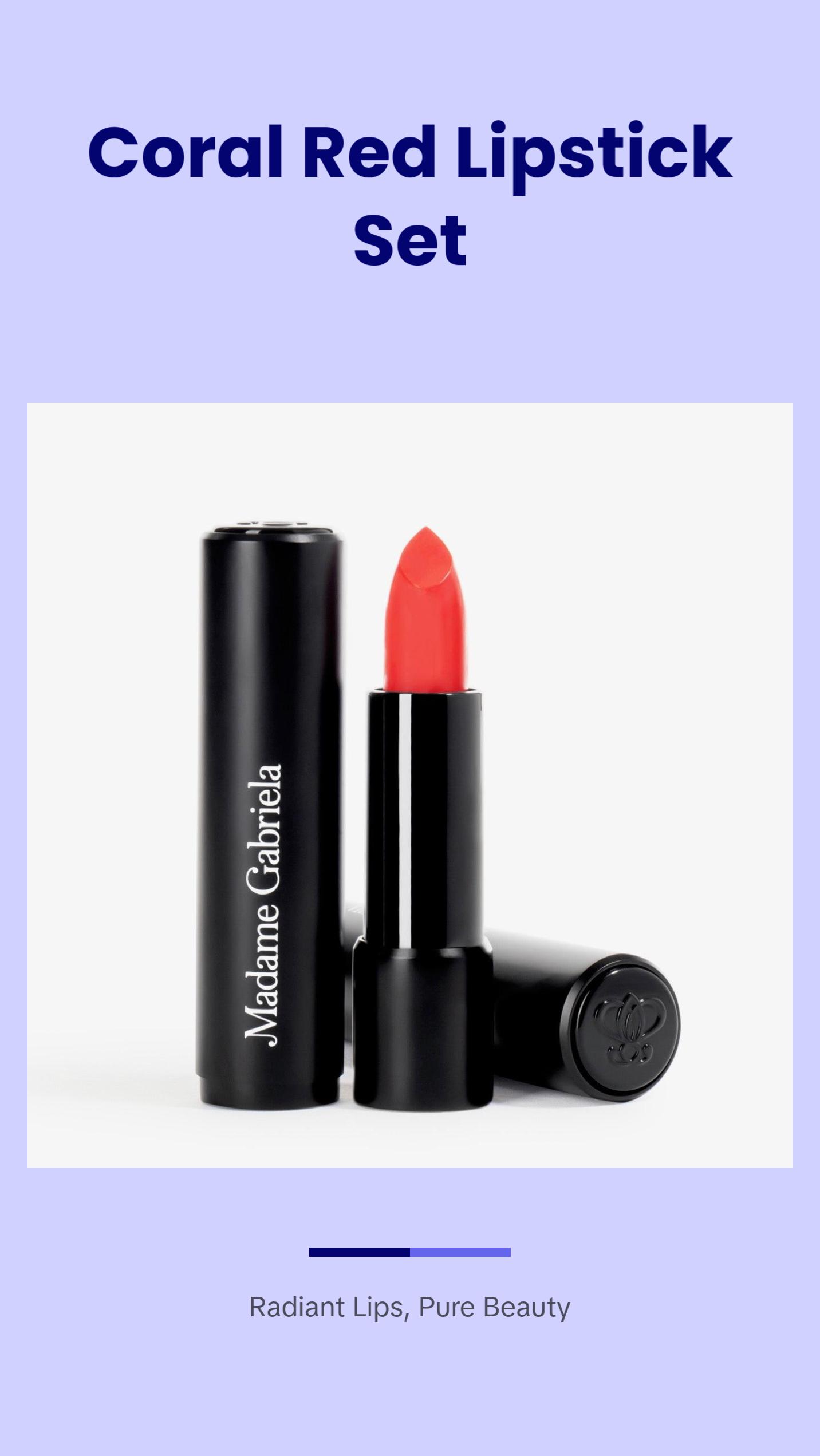 MADAME GABRIELA Coral Red Lipstick - Infused with Manuka Honey, Shea Butter, and Oils - Clean, Moisturizing, Natural - Cruelty-Free, Paraben-Free - Unique for All Skin Tones - Mexico City at 9PM