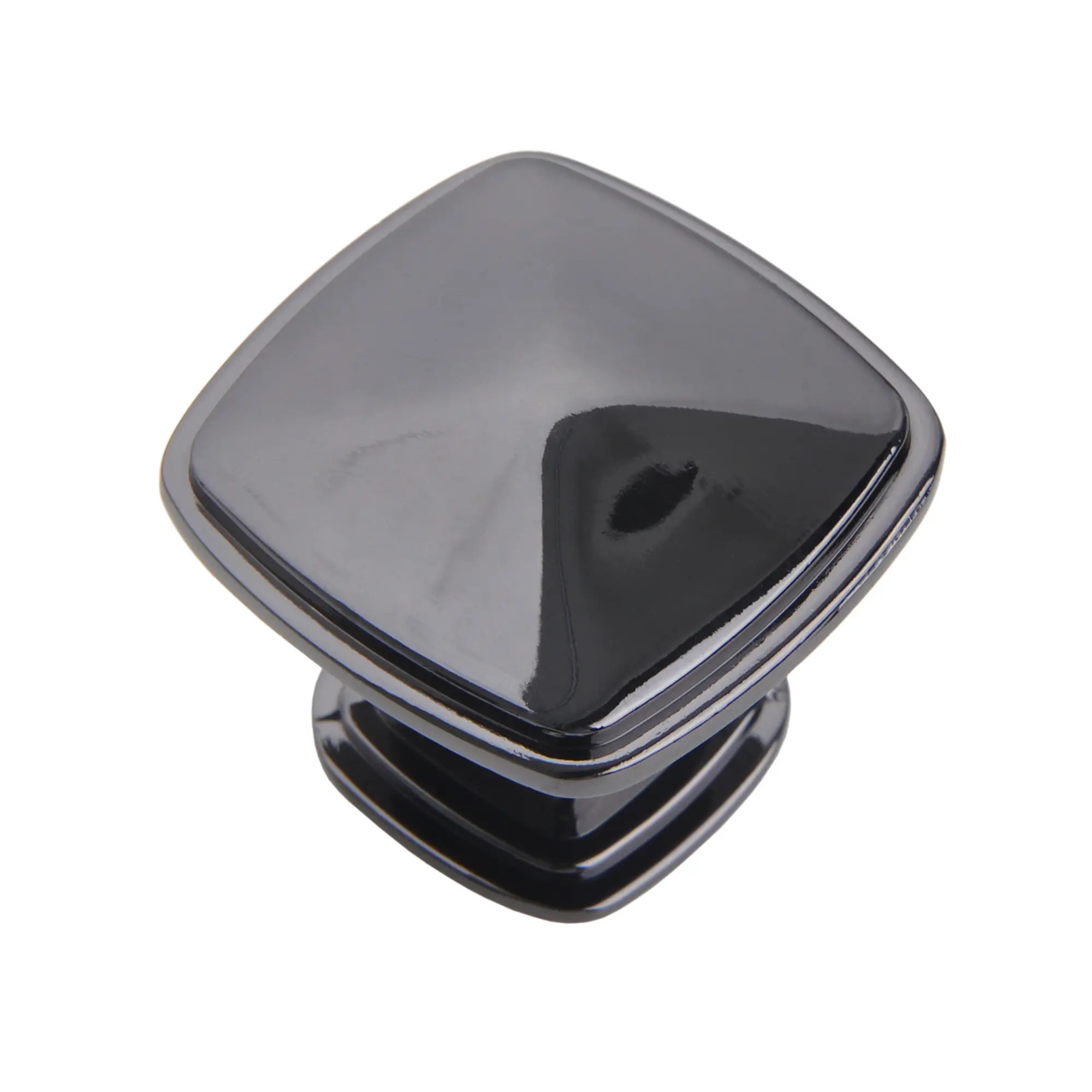 Utopia Alley HW341PLGM021 Merle Deco Square Cabinet Ring Pull Knob - Decorative Cabinet Drop Pull Knobs for Cabinets and Drawers - Vintage Cabinet Hardware with Hand Finished Weathered Nickel - Metal Drawer Pull Knobs 1.3"