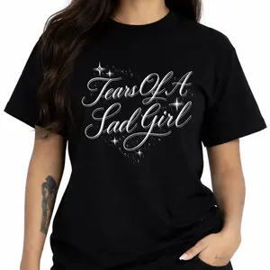 Tears Of a Sad Girl Chicano Clothes Chicana Style Lowrider Art Unisex Hoodie Medium Heavy Sweatshirt T Shirt for Men & Women Full Size S-5XL Menswear Top Streetwear 194A2