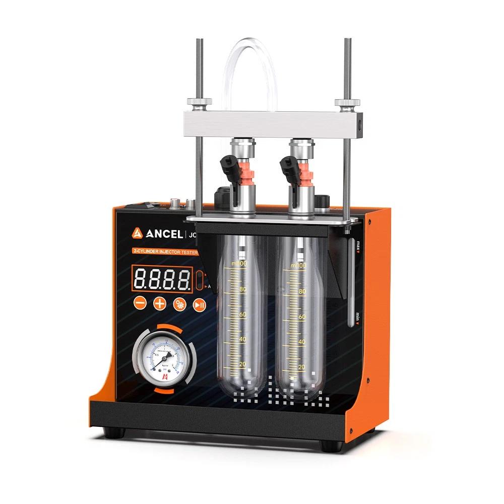 ANCEL JC200 2-Cylinder Fuel Injector Tester & Flow Cleaner | Removes Light Surface Deposits During Testing, Adjustable Pressure, Built-in 12V Pump for Cars & Motorcycles