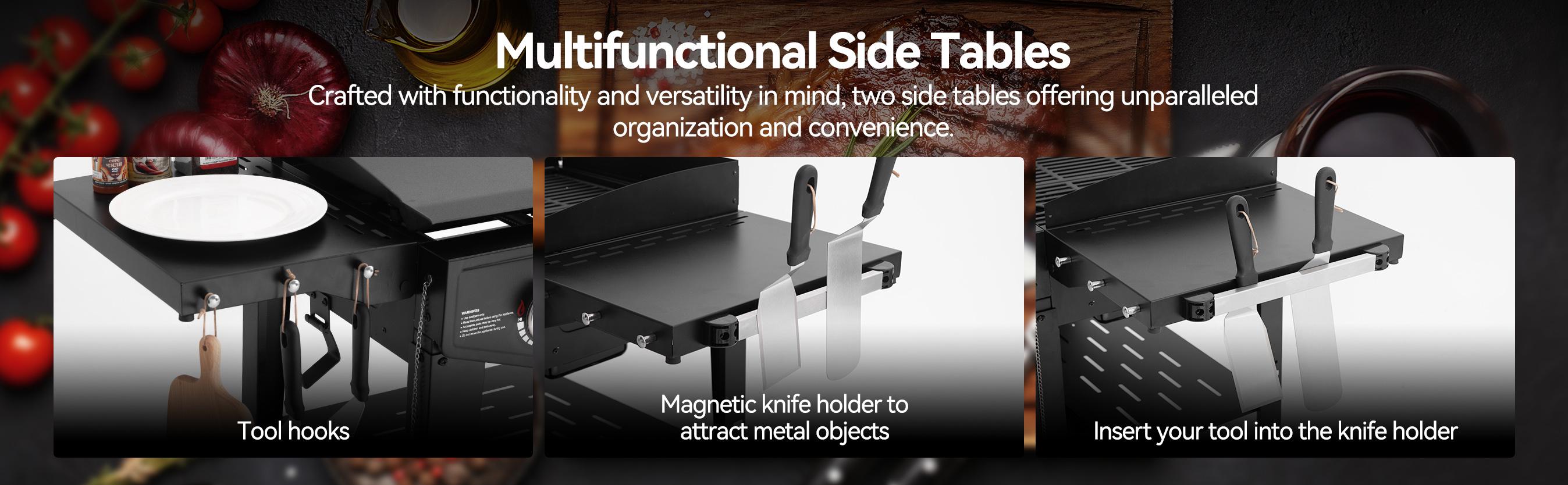 Royal Gourmet GD405A Propane Gas Grill and Griddle Combo, 4-Burner Event Combo Grill, Heavy-duty and Durable for Outdoor Cooking Food Barbecue Bbqs