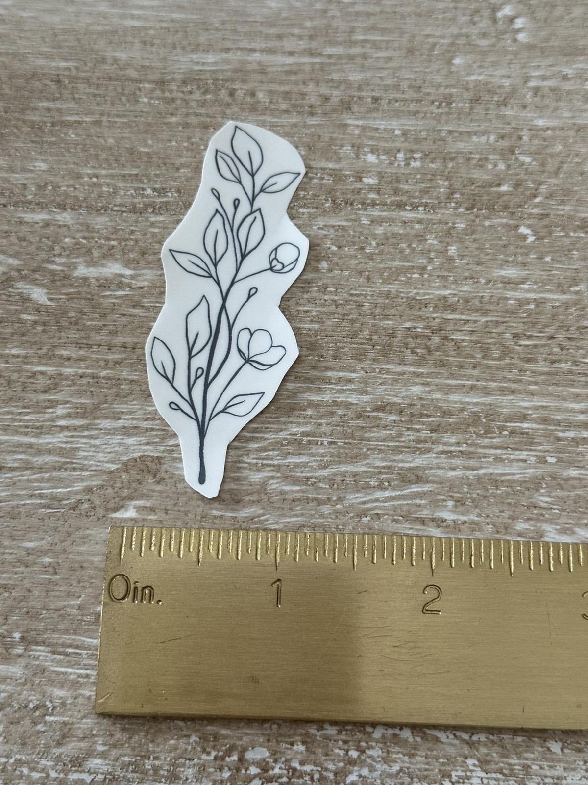 Botanical Fine Line Tattoos - medium sized tattoos