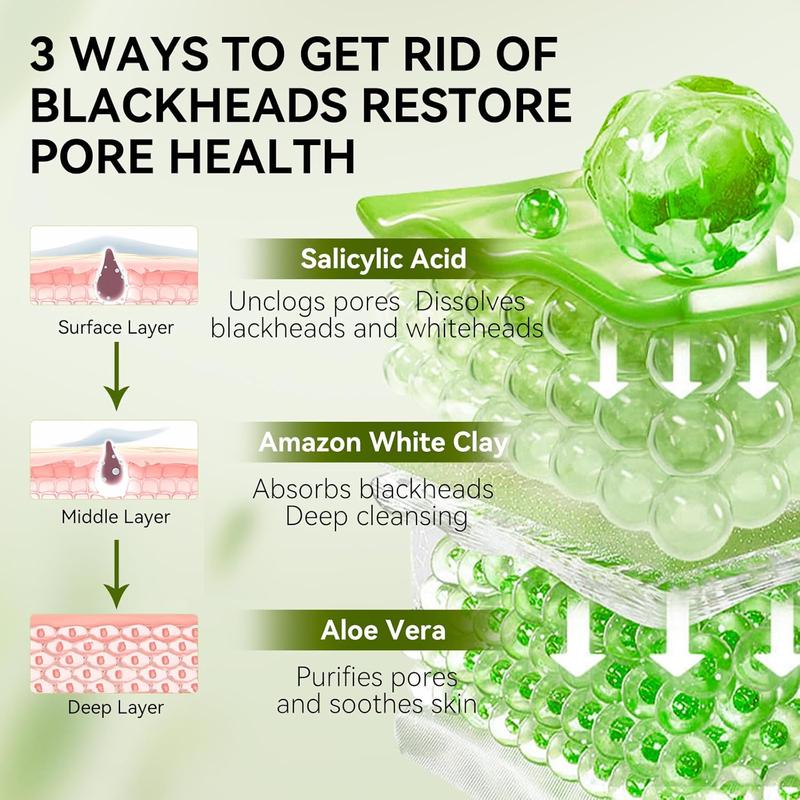 LANBENA 2% BHA Nose Plants Pore Strips Blackhead Mask Deep Cleansing with Amazonian White Clay & Aloe Vera 30g for Pore Health - Moisturize (Updated version in circulation).