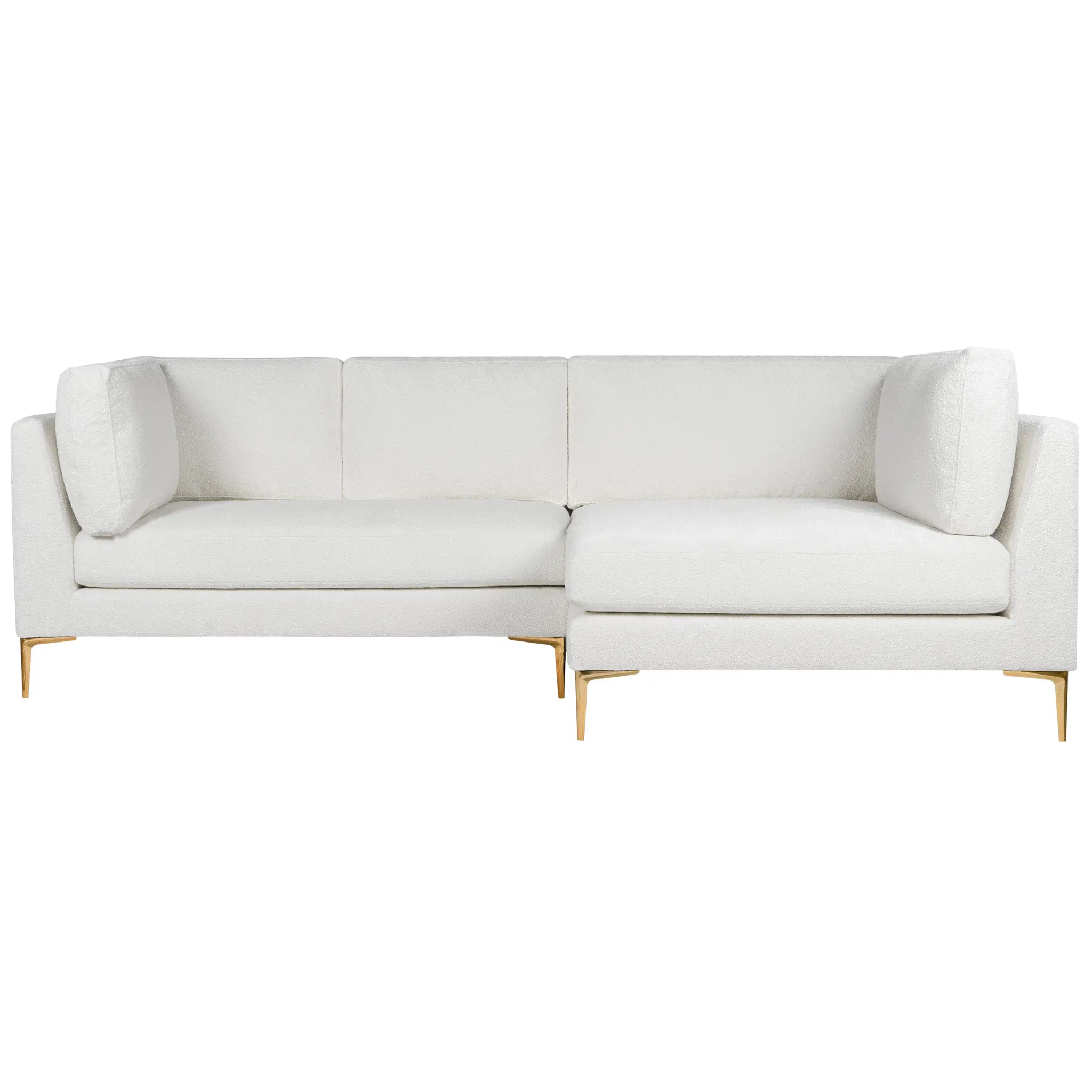 Chamberlain Beige Boucle Sectional Sofa Right Facing Chaise
