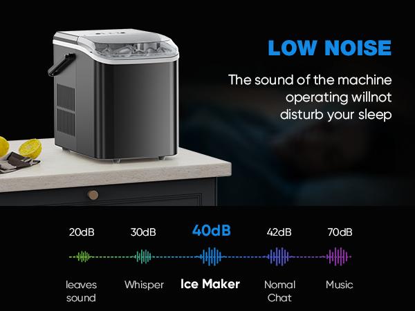 【Deal】Sweet Furniture S-Countertop Ice Maker, Portable Ice Machine Self-Cleaning with Scoop, Basket and Handle, 9 Cubes in 6 Mins, 2 Sizes of Bullet Ice