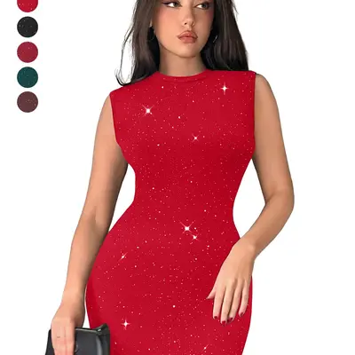 white christmas dresses Macy Lace Up Slim Glitter Satin Formal Dress