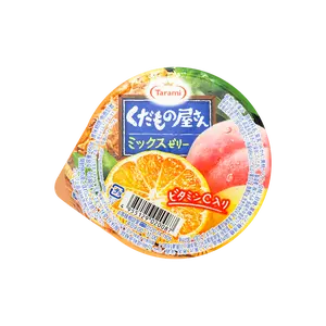 TARAMI Japanese Fruit Jelly Cups Variety Pack - 5.6oz Each, Mixed Fruit Dessert Snacks