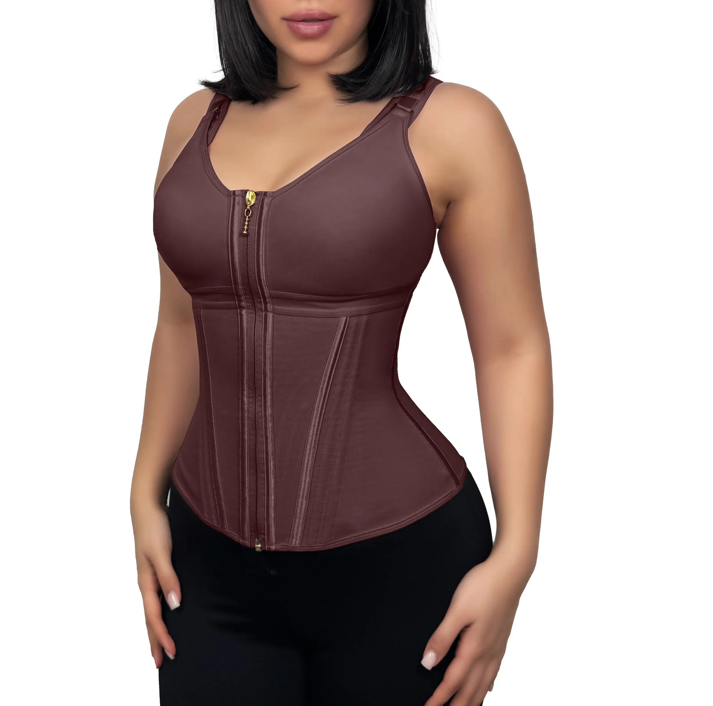 SHAPSHE Waist Shapewear Corset for Women Sport Workout Vest for Women Gym Zipper and Hooks