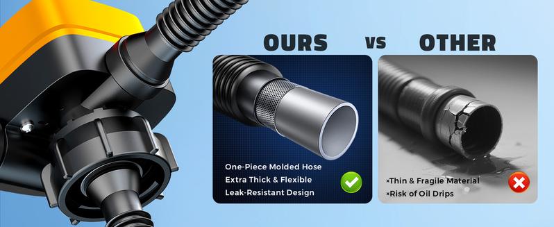 Automobile Fuel Transfer Pump Compatible with DeWalt 20V & Milwaukee 18V Batteries, 【Battery NOT Included】, 3.2 GPM Portable Electric Gas Can Pump with 51'' Hose & 3 Adapters for Diesel Gasoline Oil Water Automobile Fuel Transfer Pump Compatible with DeWalt 20V & Milwaukee 18V Batteries, 【Battery NOT Included】, 3.2 GPM Portable Electric Gas Can Pump with 51'' Hose & 3 Adapters for Diesel Gasoline Oil Water