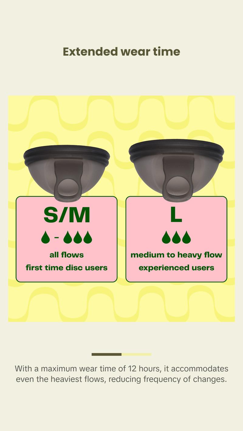Viv Menstrual Disc - Beginner Period Disc with Easy Removal Pull Tab - Comfortable, Sustainable, 100% Medical-Grafe Silicone