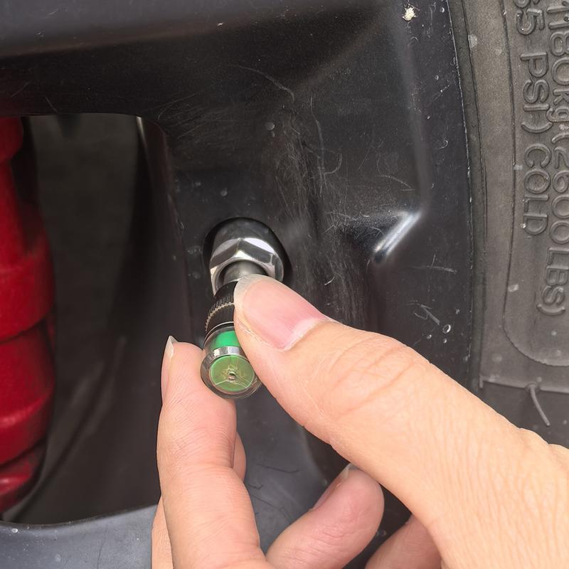 4 PCS Car Tire Pressure Monitor Valve, tire valve stem caps, car tire caps,tire pressure caps,Tire Pressure Monitor Valve Stem Cap for Medium-Sized, Small, Motorbikes, Bicycles