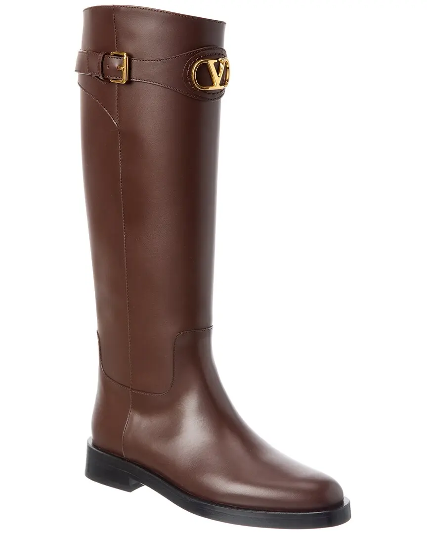 Valentino VLogo 30 Leather Knee-Boot