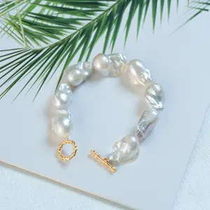 BR518 Silver Blue Baroque Dream Bracelet