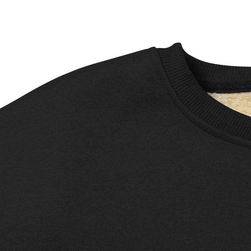 Men's thermal warm sweater, loose long sleeves, ribbedcuffs and hem, thick winter casual wear for warmth versatileautumn