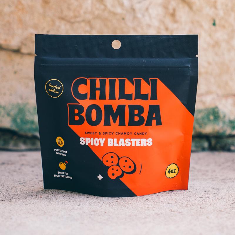 Chilli Bomba Spicy Blasters Chili Chamoy Candy 4oz Bag