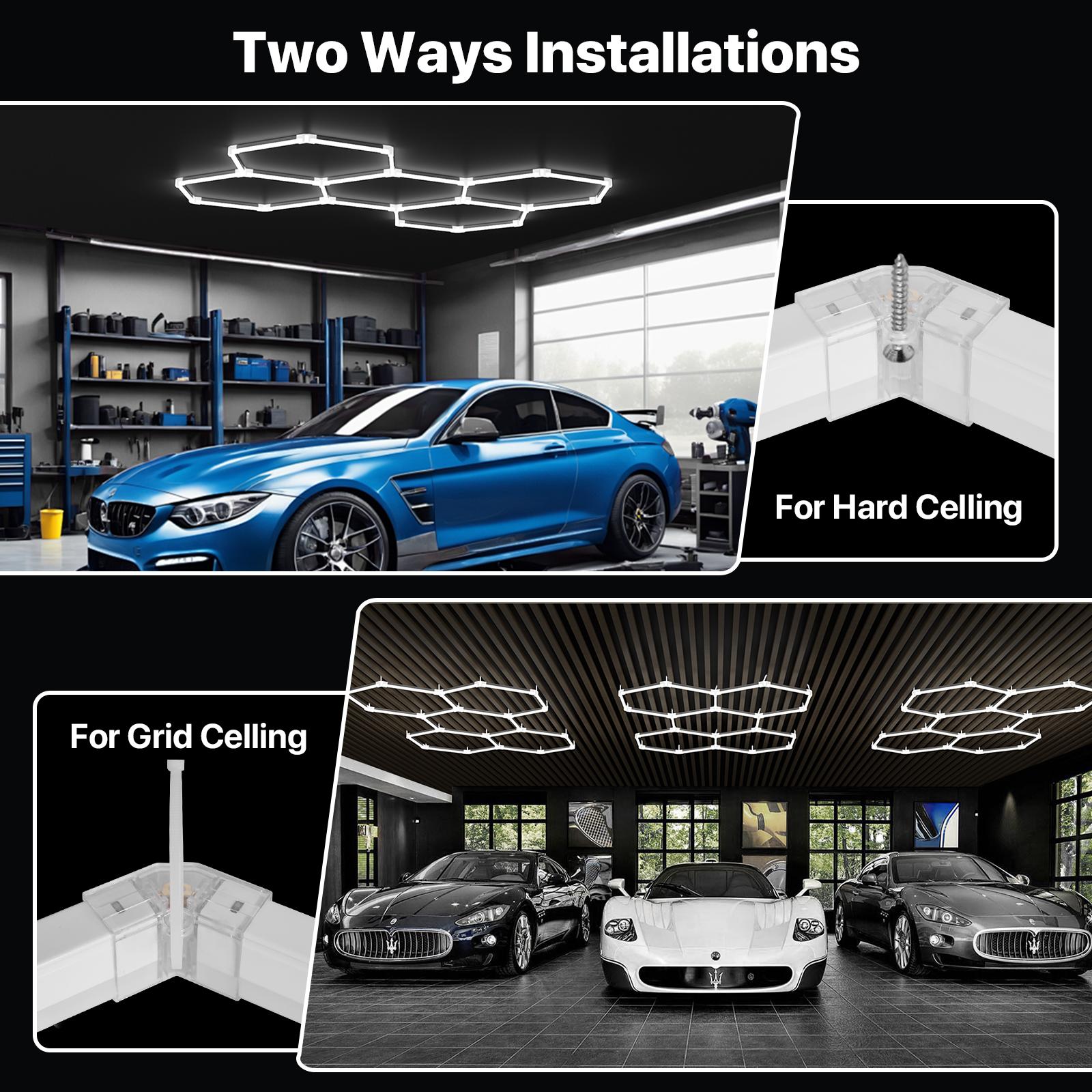 IPACKORIN Hexagonal Ceiling Light, Honeycomb Ceiling Light,Ultra Bright Honeycomb Lights, Hexagonal Garage Lights for Shops Supermarkets Shopping Malls Car Shows Basements Gymnasiums, stockup mothersday IPACKORIN Hexagonal Ceiling Light, Honeycomb Ceiling Light,Ultra Bright Honeycomb Lights, Hexagonal Garage Lights for Shops Supermarkets Shopping Malls Car Shows Basements Gymnasiums, stockup mothersday