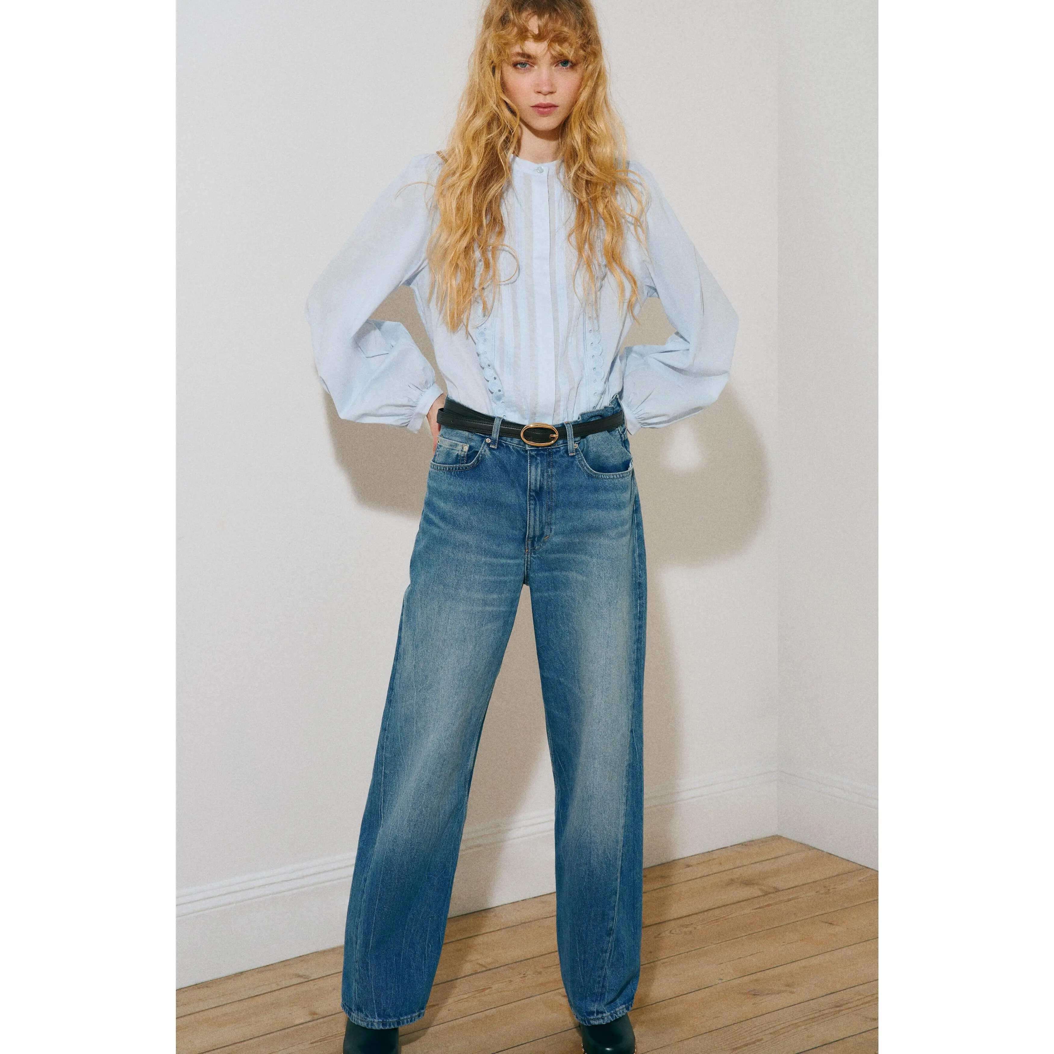 H&M Pintucked cotton blouse H&M Pintucked cotton blouse