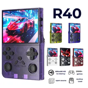 R40 Retro Handheld Gaming Console Nearly 21000 Retro Games, 3.5" IPS Screen, 128GB Storage, HDMI Output, Compact Design, Bonus Charging Cable – Black Card