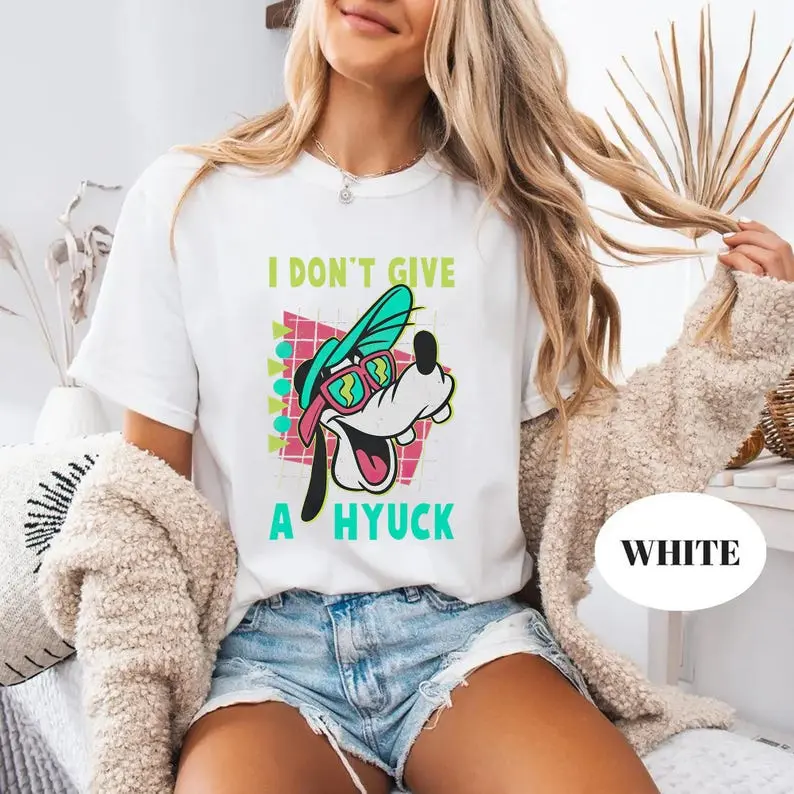 Retro 90s Funny Cartoon Quote Graphic T-Shirt, “I Don’t Give a Hyuck” Style Tee, Vintage Humor Unisex Streetwear Shirt Birthday Gift #graphictshirt #retro90s #funnytee