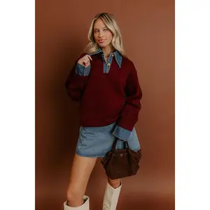 Preppy Charm Knit Sweater