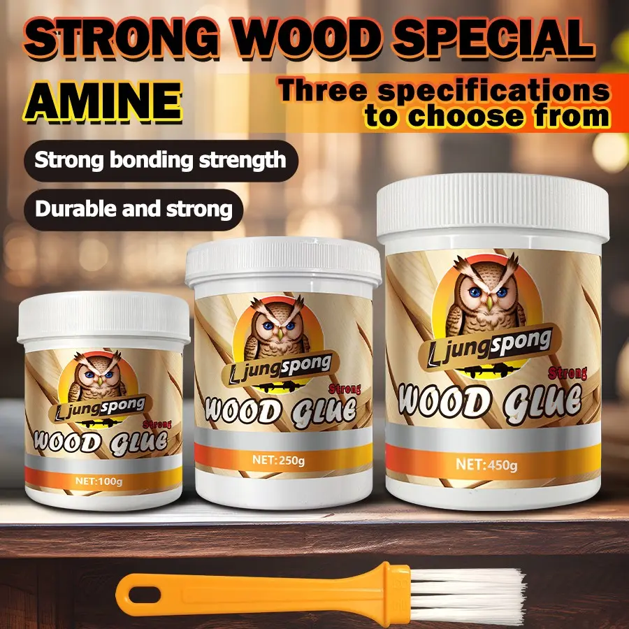 Wood Glue, Water Resistant Liquid Adhesive, 50/100/250/450g Barrels, Strong Bonding for Wood & Handicrafts, Ideal for DIY Projects, Long Lasting Adhesive, High Bond Adhesive