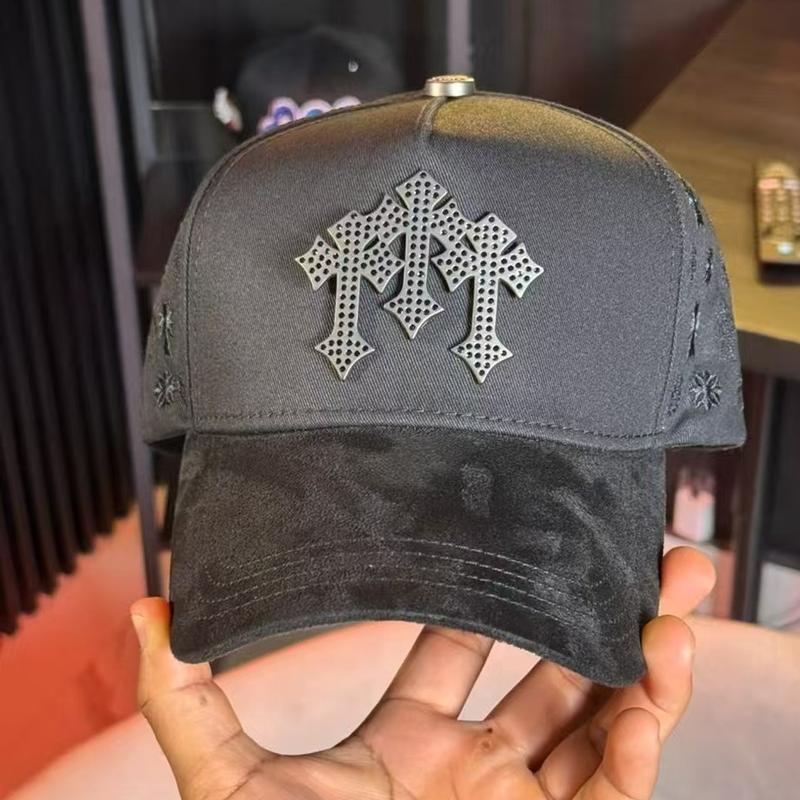 Crosses Trucker Hat  Black Baseball Cap with Embossed Cross Design for Men and Women Men, Women, and Teens Seeking a Bold Urban Snapback Hat with Chrome-Inspired Styling