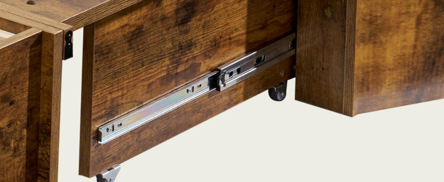 [Ships in 2 Boxes] VanAcc Murphy Bed, Farmhouse Cabinet Bed Frame with Charging Station and Storage Drawer for Bedroom/Office/Guest Room