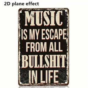 Music-Themed Logo Wall Art Piece for Home, Bar, Or Farm Decor, Ideal for Various Decoration Styles. Easy to Hang And Brings a Distinctive Flair to Any Space