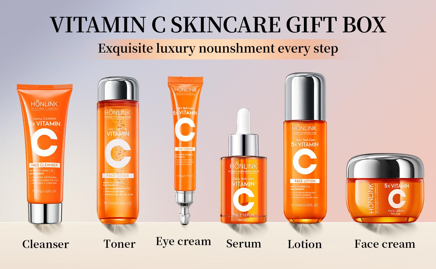 SADGER 5×VITAMIN C SKIN GIFT BOX SADOER Five-Dimensional C Face Care Gift Box - Skin Brightening