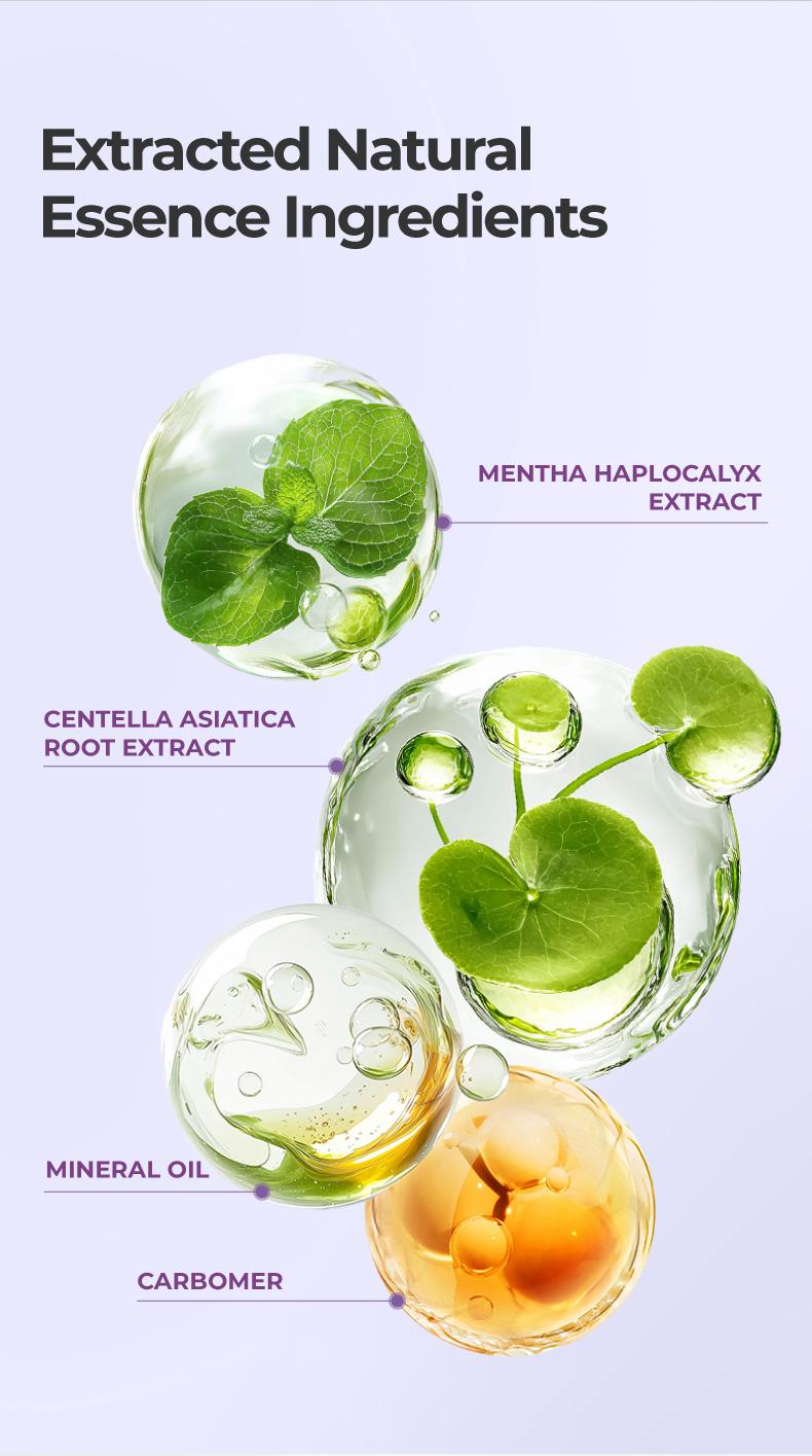 Kreain Nature 4 Refreshing Gel Carthamus Seed Scutellaria Baicalensis Extract Carboxymethylcellulose Purple Daisy