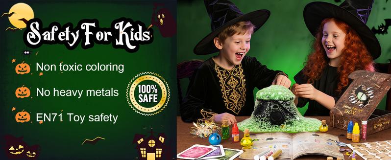 Alritz Science Potions Kit for Kids 23 Magical MixBottles with Witch Cauldron Birthday Christmas Party Decorations Gift for Boys & Girls Ages 8-12+