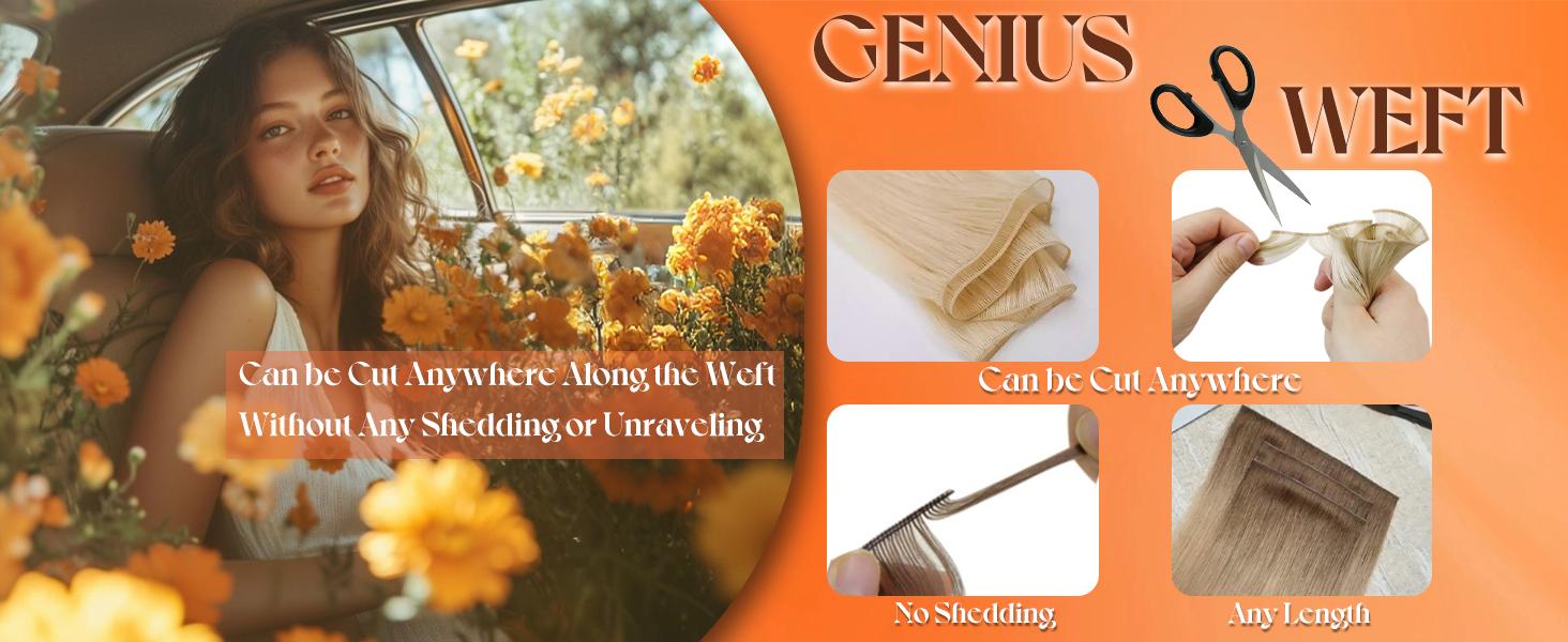 Sunny Hair Genius Weft Hair Extensions Human Hair Sew in Extensions For Women Invisible Sew in Hair Extensions SpringStatements