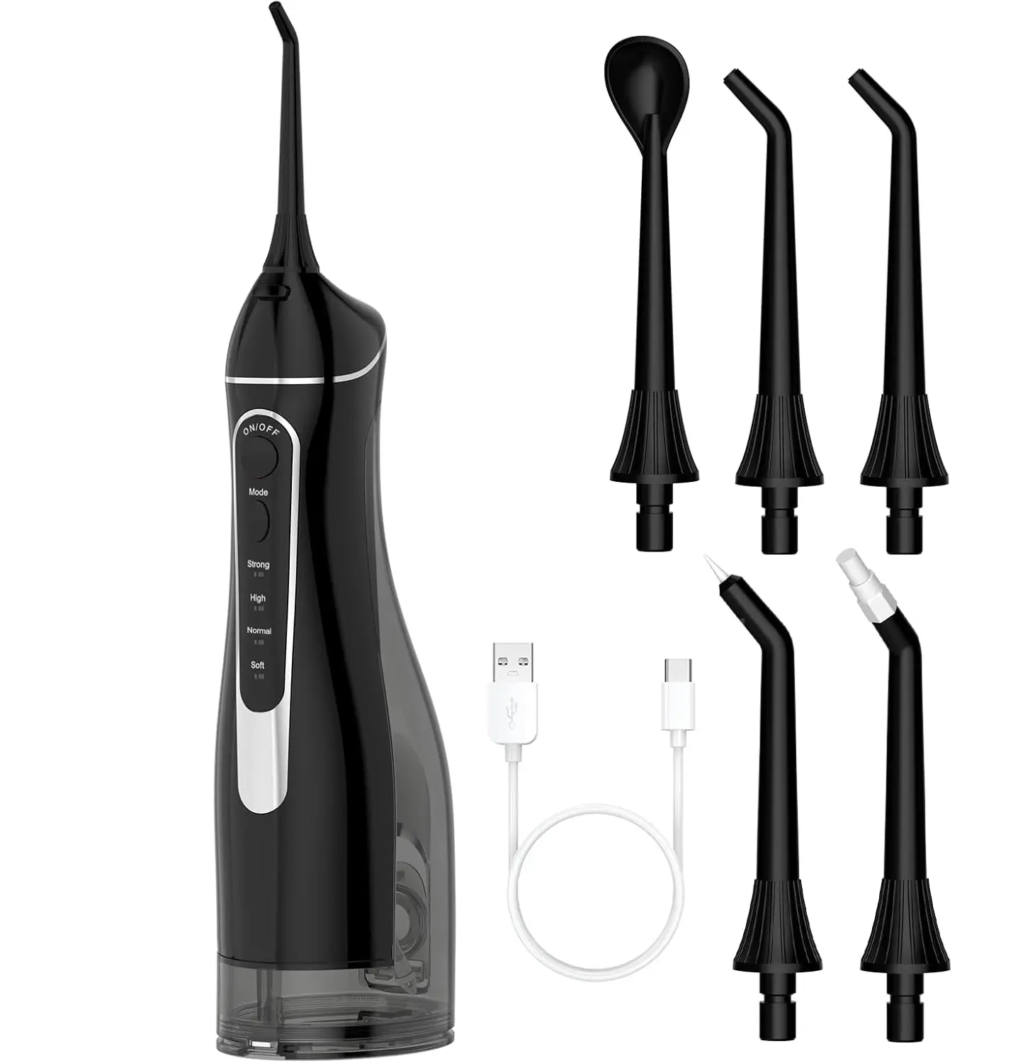 SEGRASS Cordless Portable Electric Water Flosser - 300ML Adjustable Oral Irrigator for Gum Health, Ergonomic Handle, Cleansing Nozzle, 4 Modes, Waterproof Rechargeable Plaque Remover, Braces-Friendly Mini Toiletry for Purse & Travel