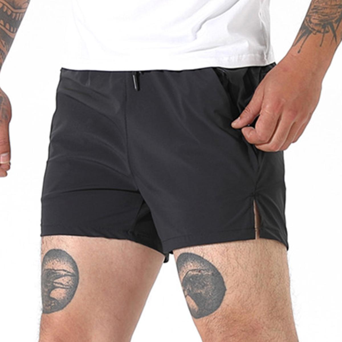 Men's Athletic Training Shorts - Quick-Dry Gym Running Workout Shorts with Pockets, Lightweight - Casual Sports Shorts for Swimming & Outdoor Activities - Machine
