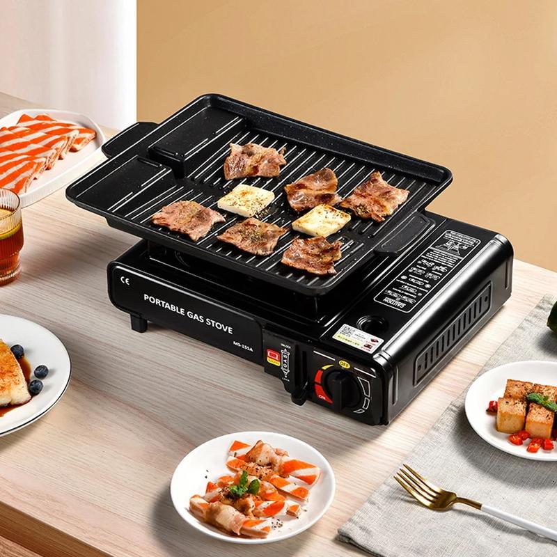 Outdoor Portable Furnace Adjustable Fire 2900W Furnace Lightweight Cooker Unit Kitchen Equipment for Camping Barbecue Hot Pot Cooking w/Storage Box