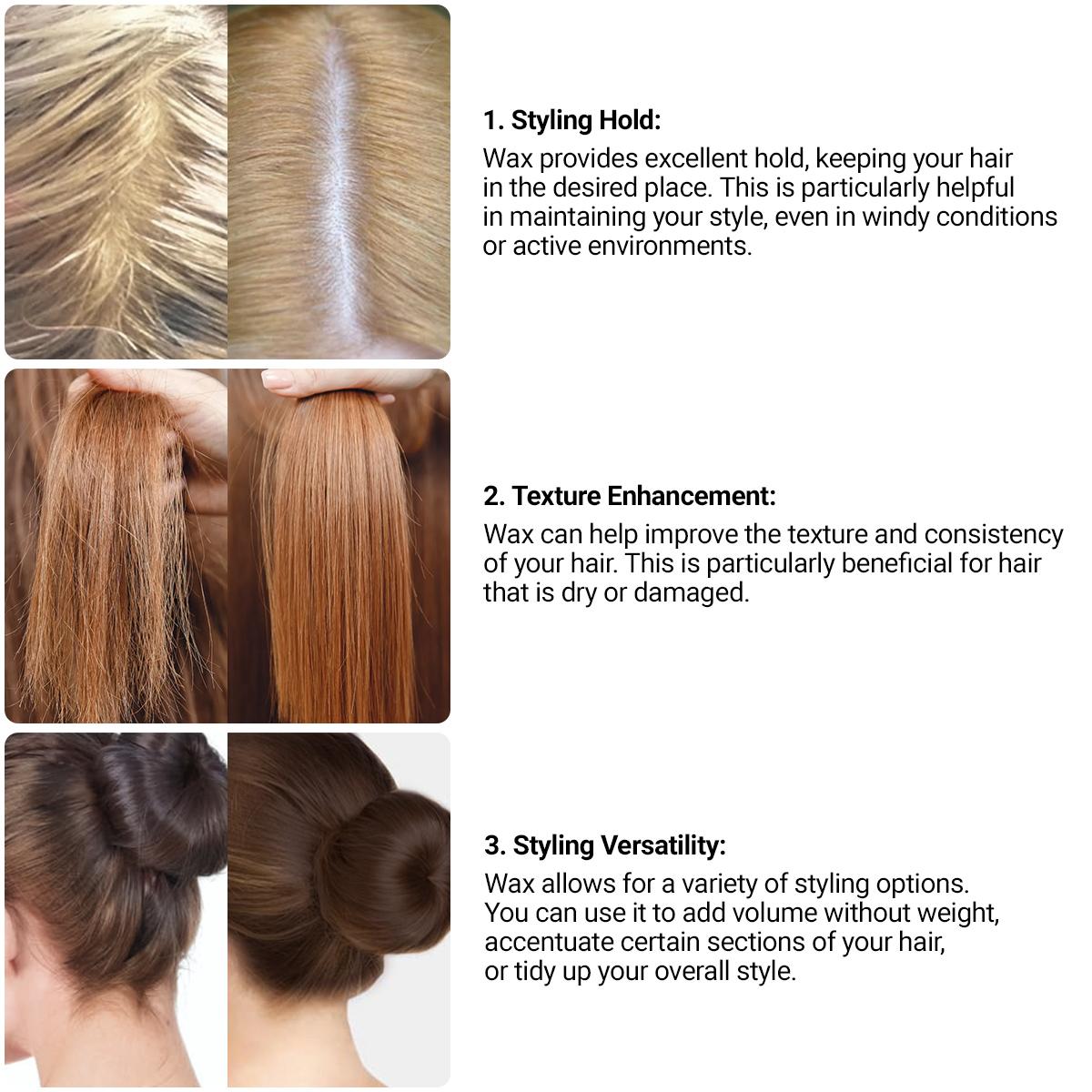 STUDIO LIMITED Hair Wax Stick Max Hold 2.7oz/76g (2 Pcs/Brush 1)