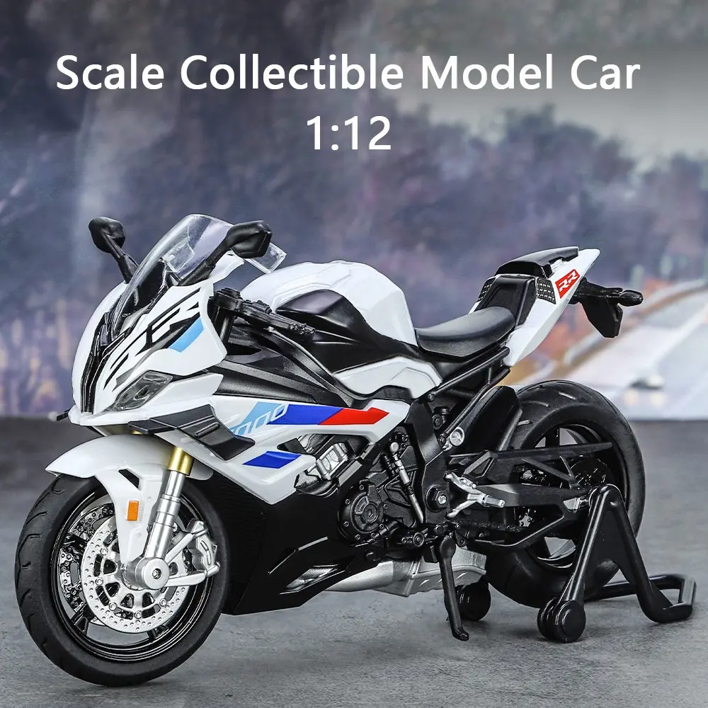 1:12 Scale Collectible Alloy Diecast Vehicles Warhawk Motorcycle Model, Sound-Enhanced Smooth Ride Toy Bike, Realistic Design for Kids Play
