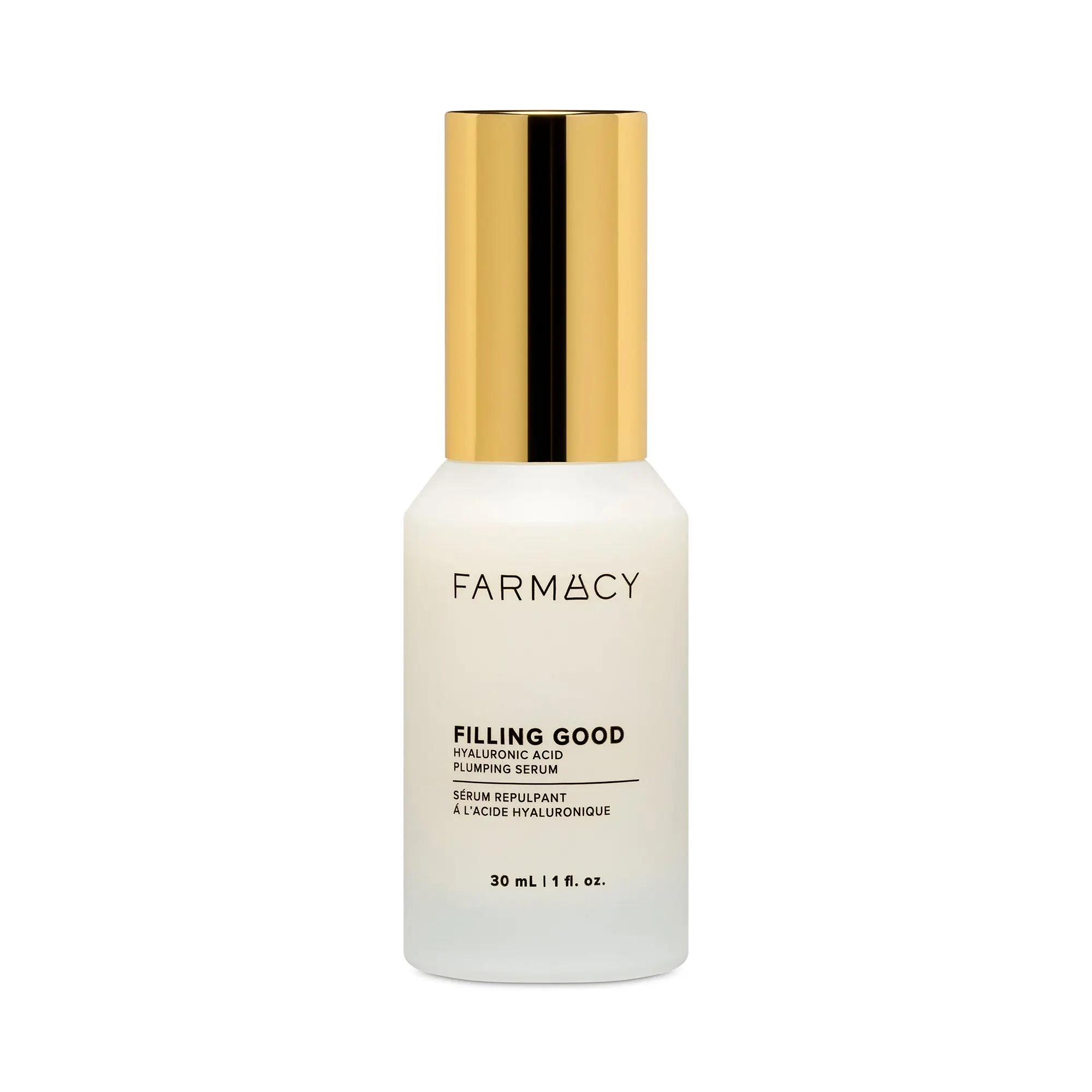 Farmacy Beauty Filling Good Hyaluronic Acid Face Serum | Anti-Aging Formula with Vegan Collagen & Peptides for Plump, Hydrated Skin, 30ml, Anti Aging Hydrator, Plump Skin, Plant Based, Micro-Fill, Ceratonia Siliqua (Carob) Gum, Antioxidant Serum, Skin Tra