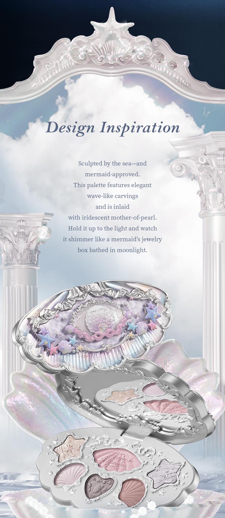 Flower Knows Shell's Jewel Collection 6-Color Makeup Palette - Cosmetic, Shimer, Matte, Longlasting, High Pigment