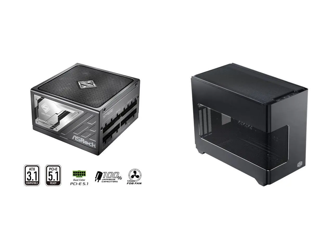ASRock SL-1000P 1000W Power Supply Cooler Master NR200P V3 Mini-ITX PC ...