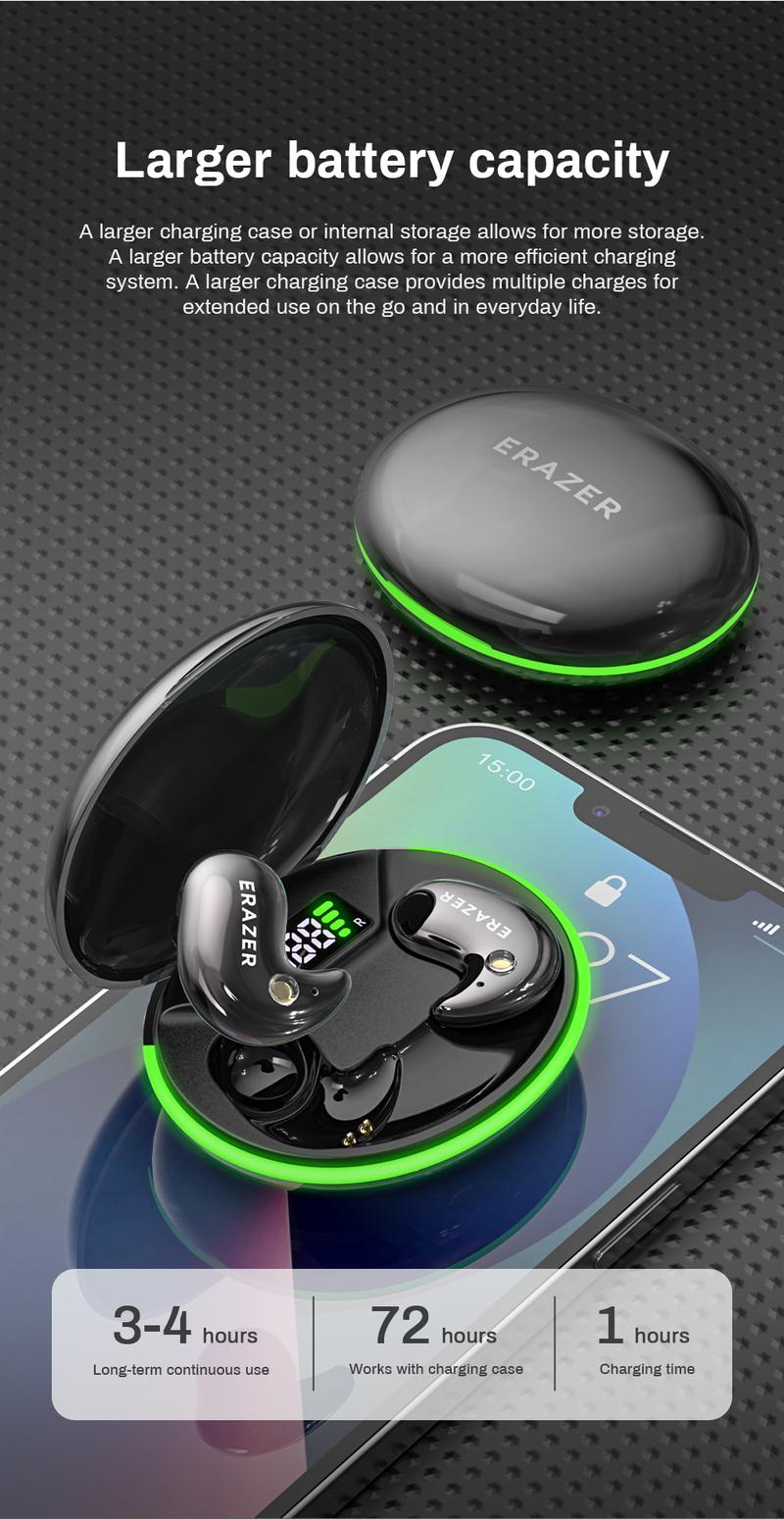 ERAZER XF58 Mini Invisible Headphones Bluetooth 5.4 True Wireless In-Ear Earphones sport Audio Sleeping Earbuds audifonos bluetooth wireless headphones noise cancelling headphones gamingheadset