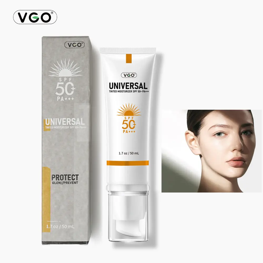 VGO Invisible Facial Sunscreen SPF 50+, Hypoallergenic Sun Protective Cream for Skin Repair, Daily UV Shield, Oil-Free, Invisible Sunscreen, Effortless Sunscreen