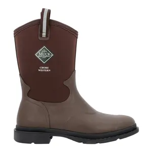 Muck Boot Mens Chore Western Mid 12 Inch Waterproof Soft Toe  Work/Duty - Brown